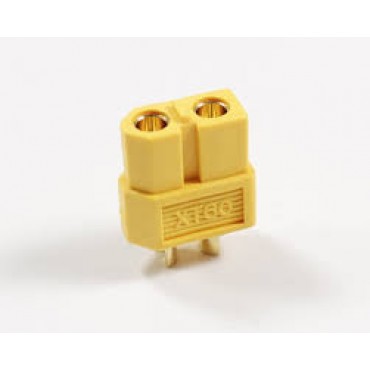 PLUG CONECTOR XT60 FÊMEA 2 PEÇAS COM TERMO RETRATIL XT60F